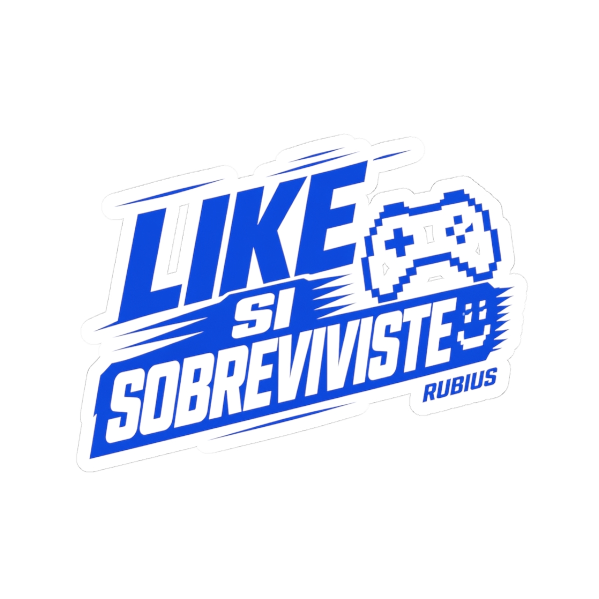 Rubius "Like si sobreviviste 🎮" Sticker - alternate angle 3, merchandise