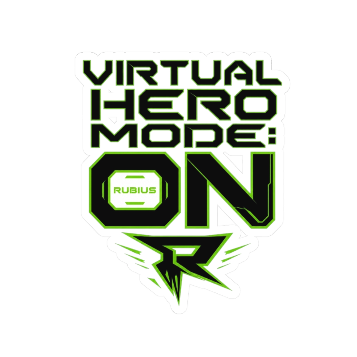 Rubius "Virtual Hero Mode: ON" Sticker - Official stickers merchandise