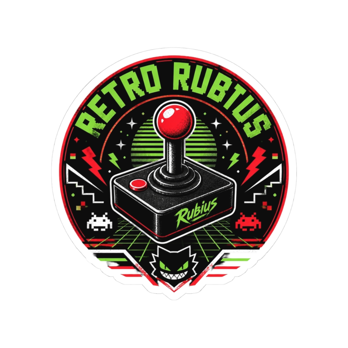 Rubius "Retro Rubius" Sticker - alternate angle 1, merchandise