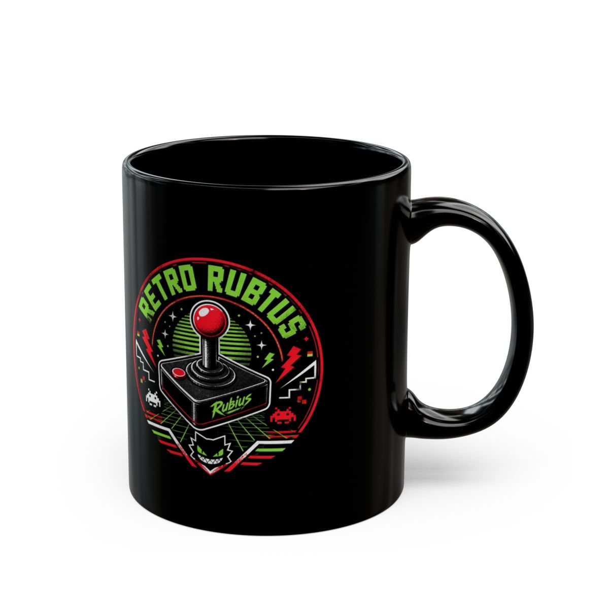 Rubius "Retro Rubius" Black Mug - Official mugs merchandise