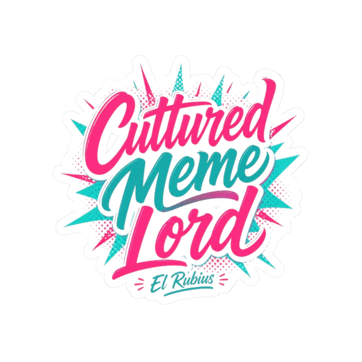 Rubius "Cultured Meme Lord" Sticker - Official stickers merchandise