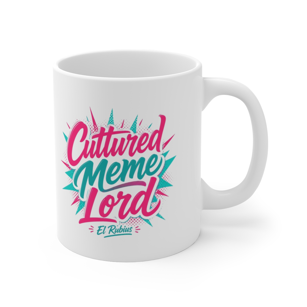 Rubius "Cultured Meme Lord" White Mug - Official mugs merchandise