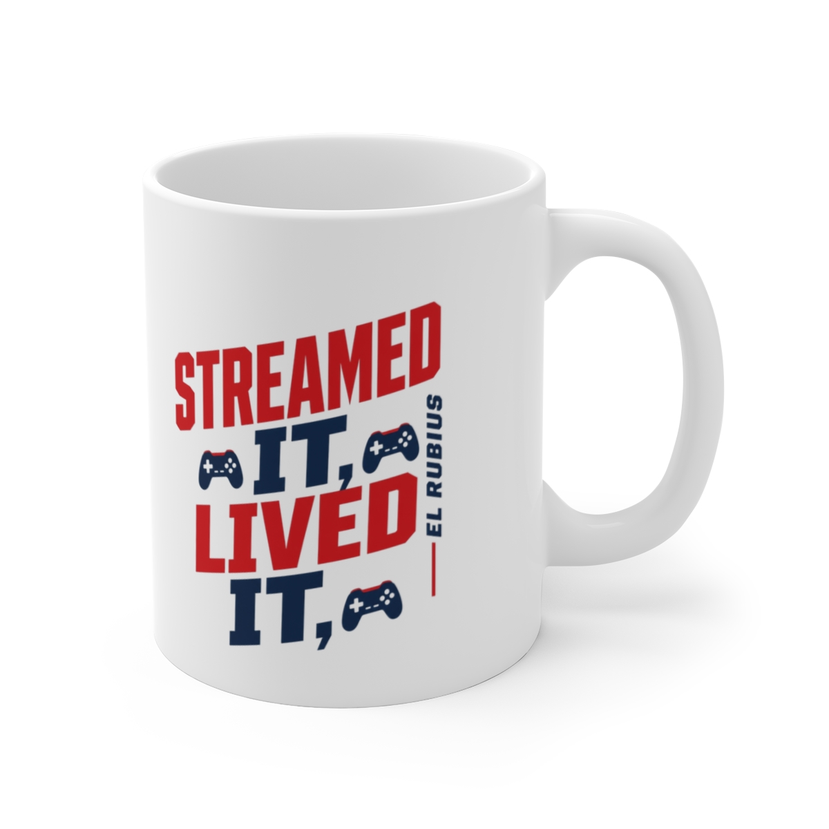 Rubius "Streamed It, Lived It" White Mug - Official mugs merchandise