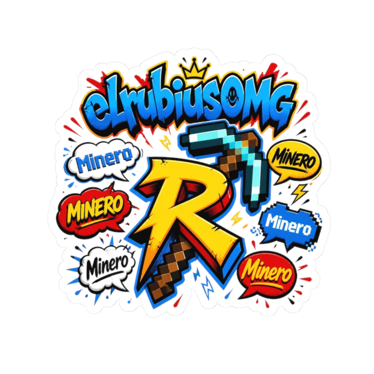 Rubius "Minero" Sticker - Official stickers merchandise