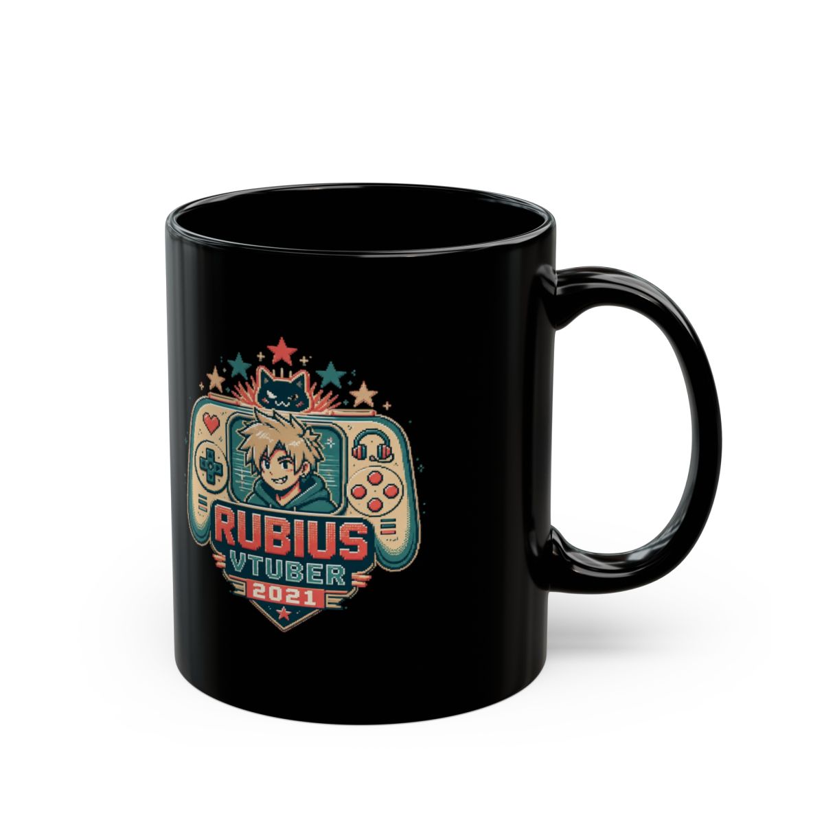 Rubius "Rubius VTuber 2021" Black Mug - Official mugs merchandise