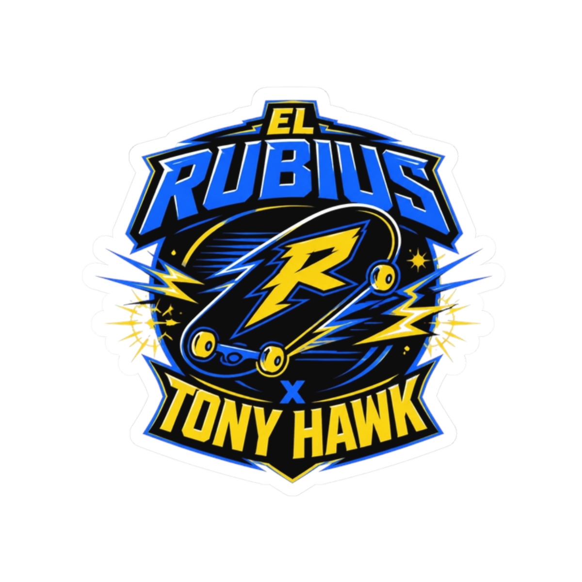 Rubius "El Rubius x Tony Hawk" Sticker - Official stickers merchandise