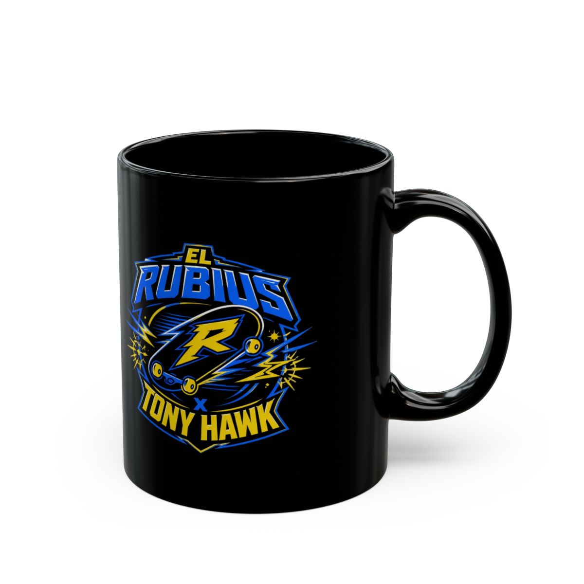 Rubius "El Rubius x Tony Hawk" Black Mug - Official mugs merchandise